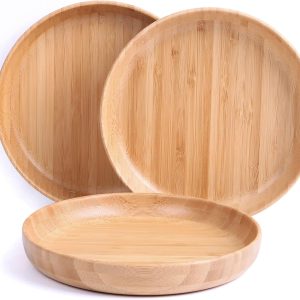 Round Bamboo Plates 3 pcs.