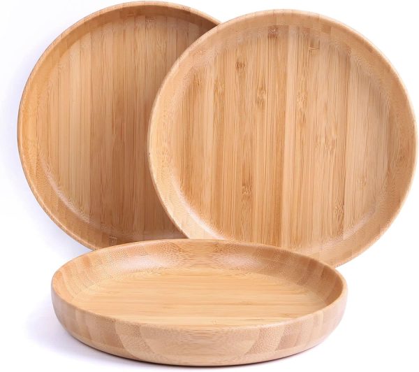 Round Bamboo Plates 3 pcs.