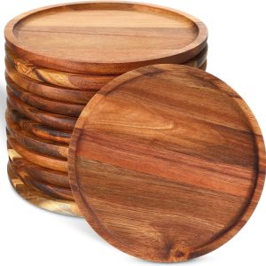 Round Dinner Bamboo Plates 12 pcs.