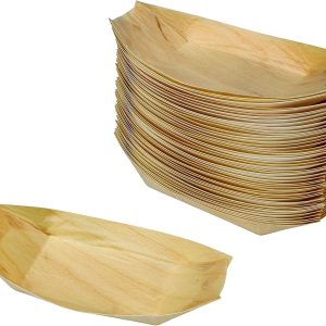 Disposable Bamboo Boat Plates 100 pcs.