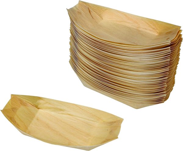 Disposable Bamboo Boat Plates 100 pcs.