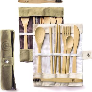 2-Pack Bamboo Cutlery Set