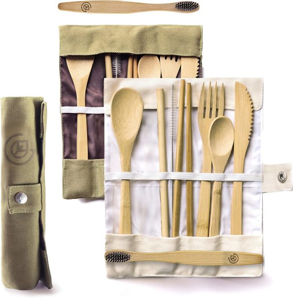 2-Pack Bamboo Cutlery Set